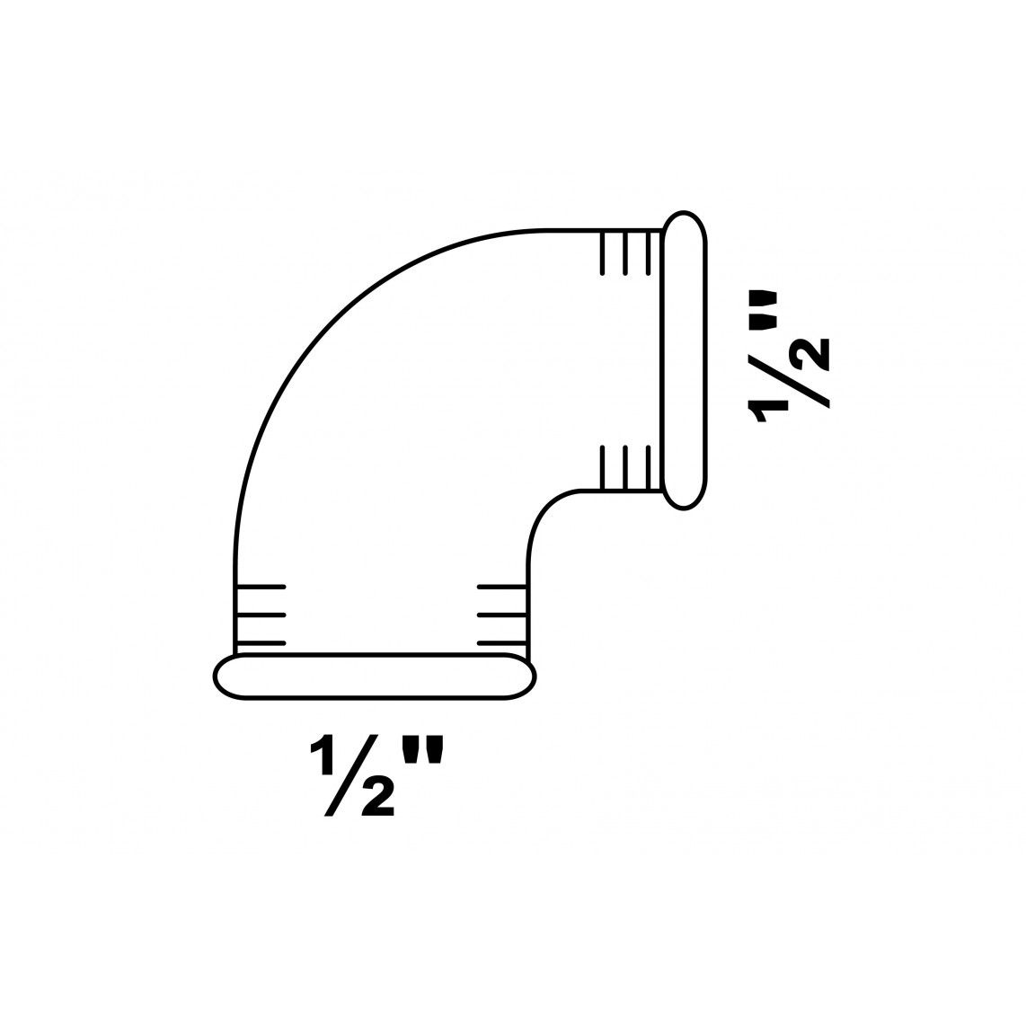 989711055 FM coude 90°, galvanisé, 1/2" F, (90) vue 2
