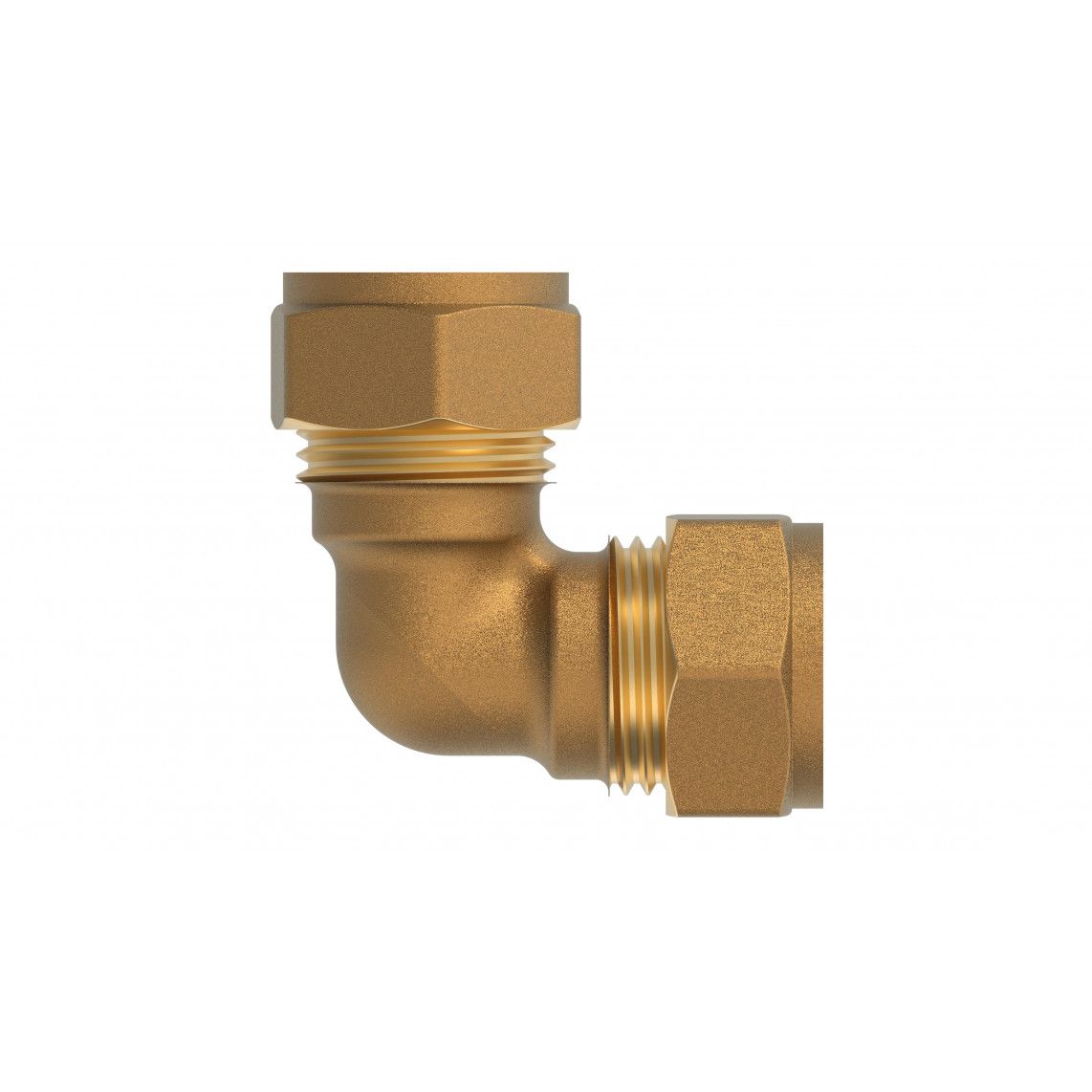 989451417 Brass angle 90°, brass, 22 mm, clamp fitting for copper pipe vue 2