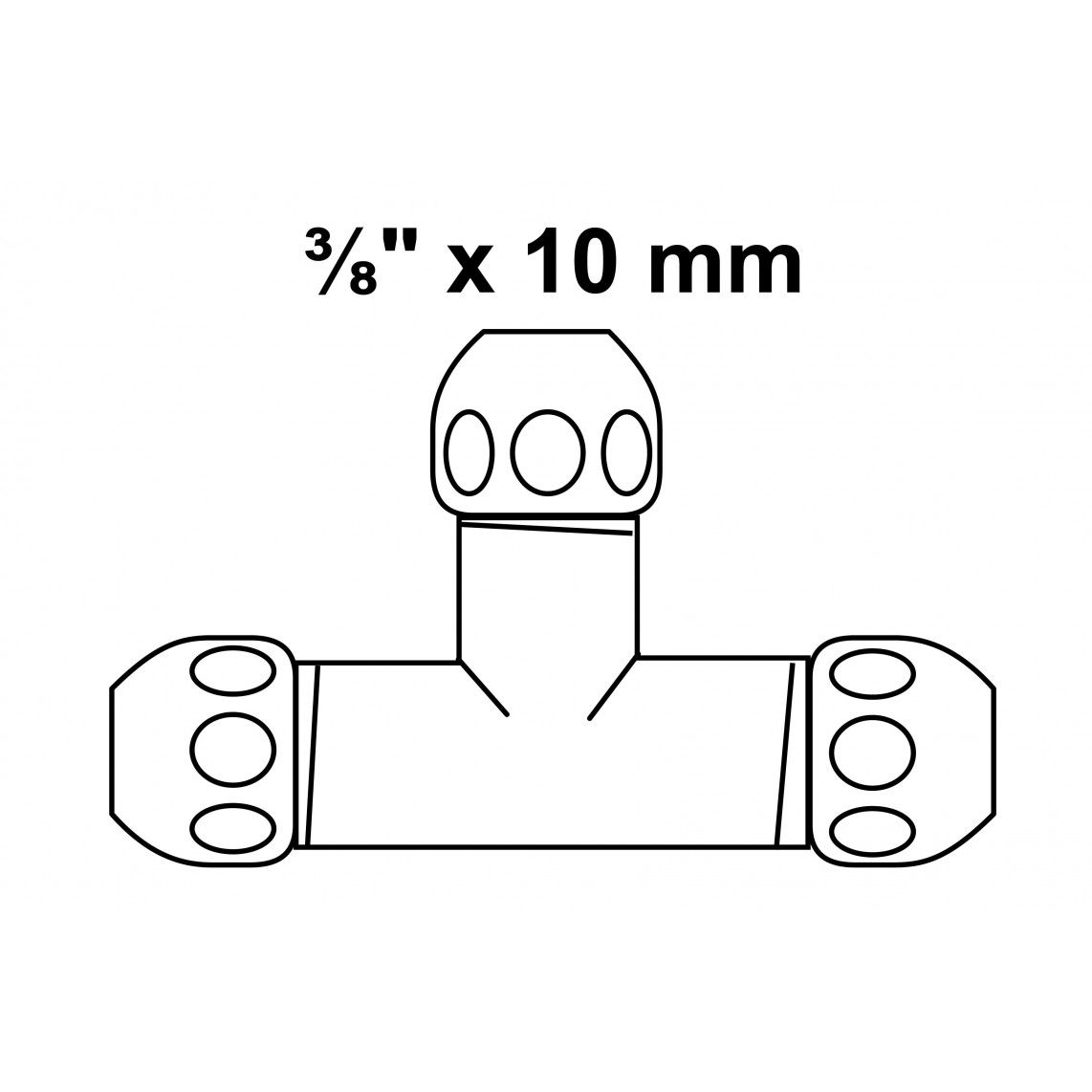 986253148 MS knelfitting-T-stuk, chroom, 3/8" x 10 mmQ vue 2
