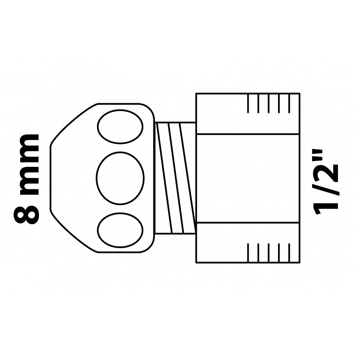 986273048 Crimp fitting nipple, brass, chrome, 1/2" female x 8 mmQ vue 2