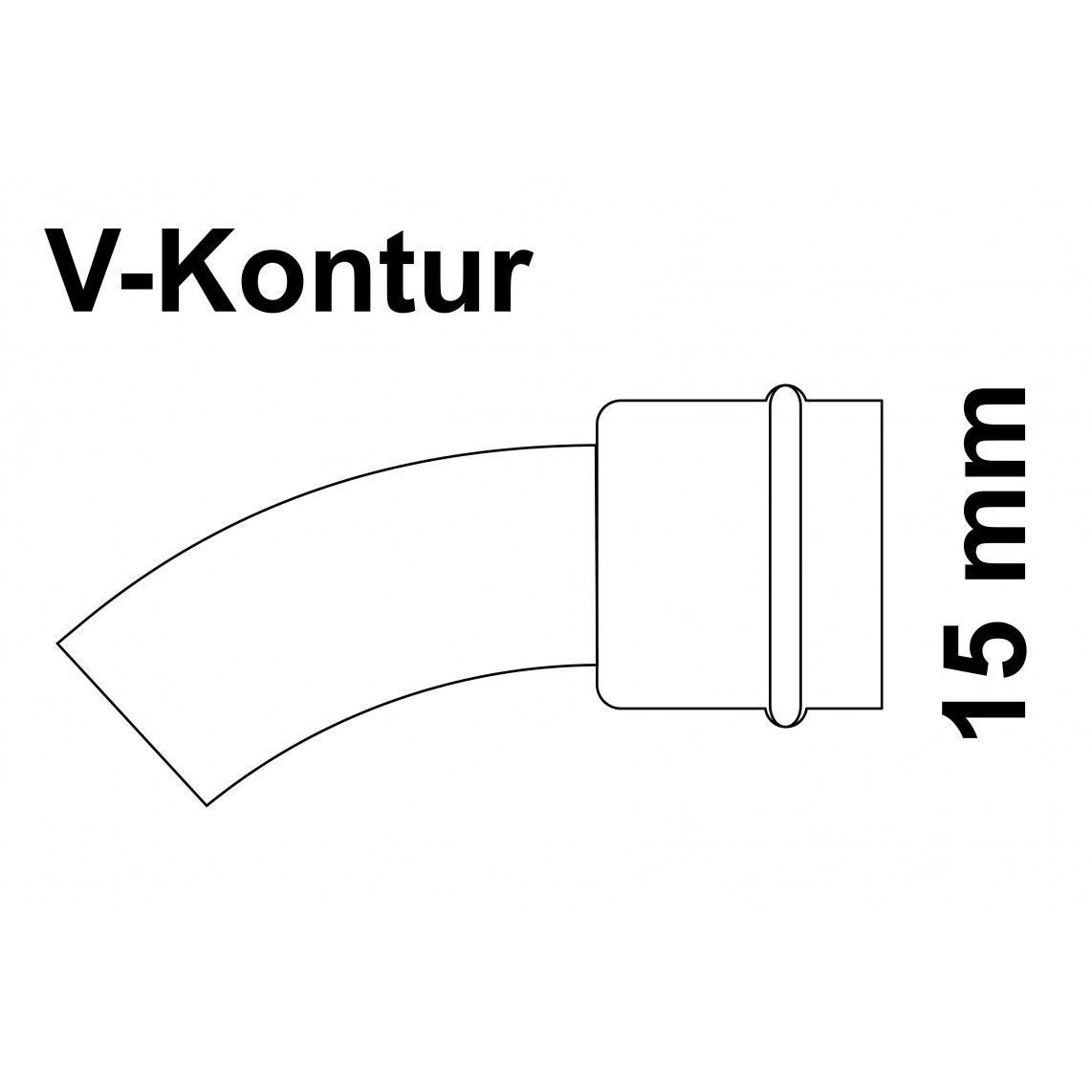 988613254 Elbow 45°, press fitting for copper V-profile, 15 mm, 1 socket vue 2