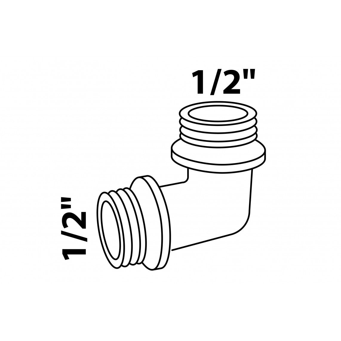 989396155 MS knie 90°, chroom, 1/2"BU vue 2