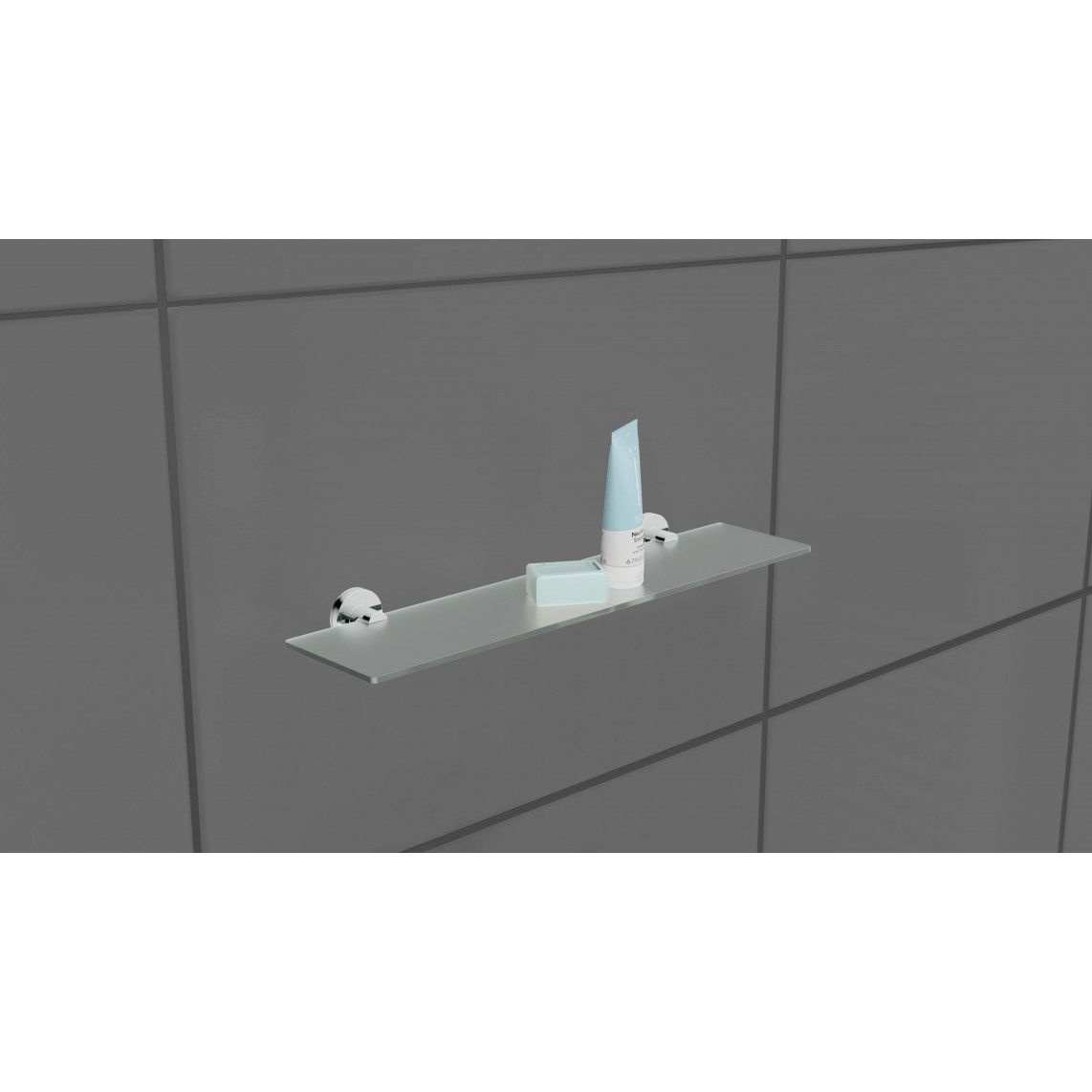 BA0255 planchet, chroom, Glas, om te lijmen of schroeven vue 2