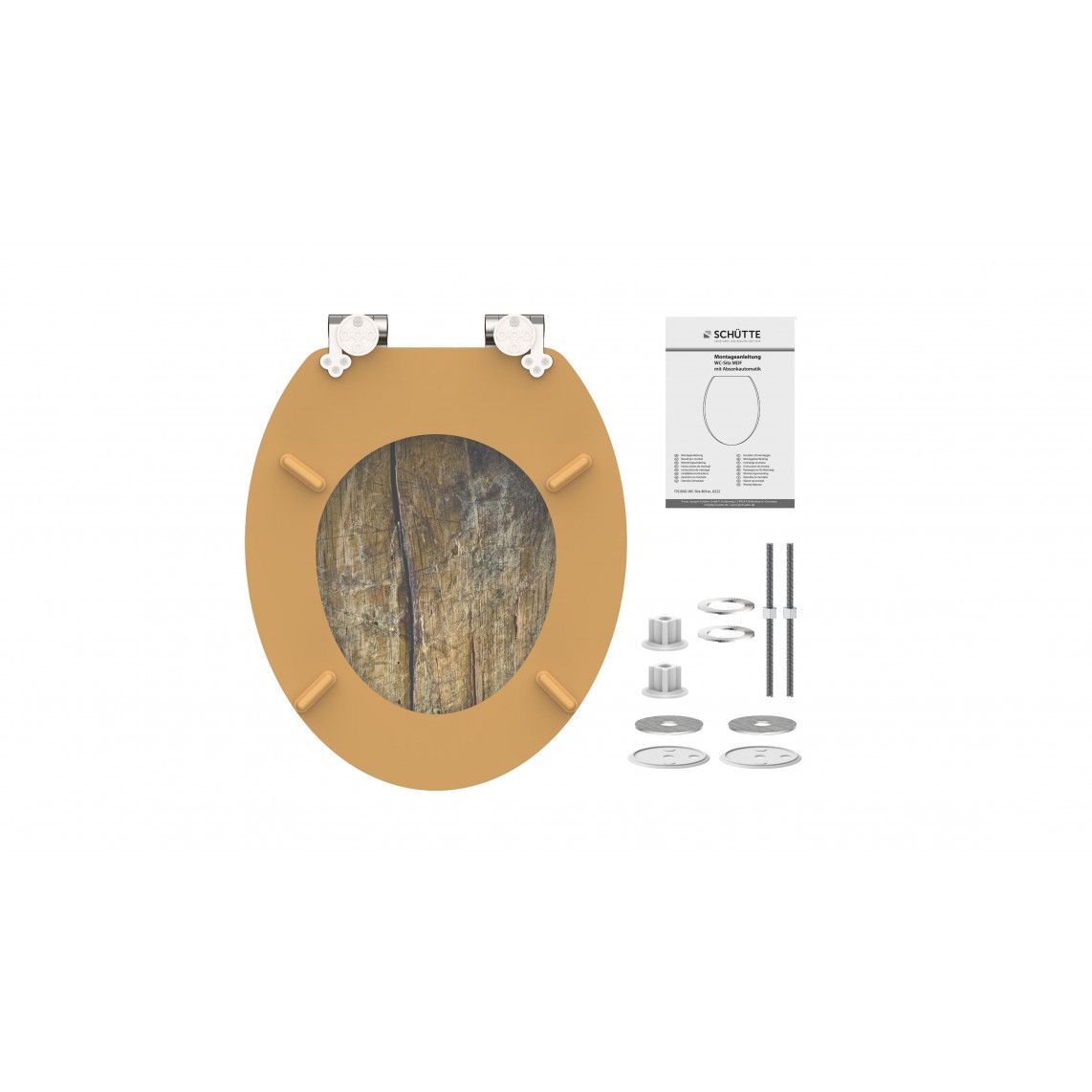 80124 MDF WC-zitting SOLID WOOD, met valrem vue 7