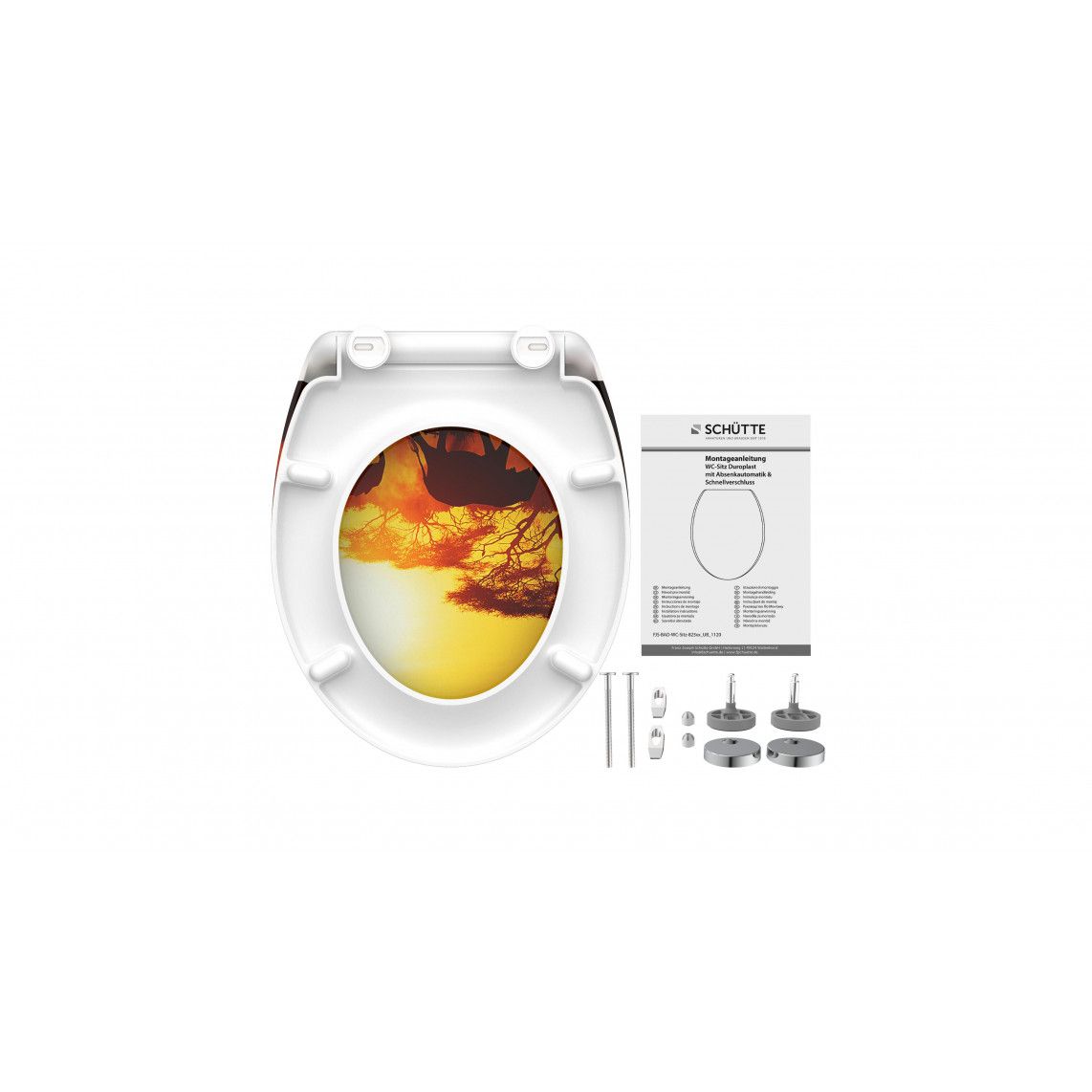 82360 Duroplast WC-zitting AFRICA, met valrem en afneembaar vue 6