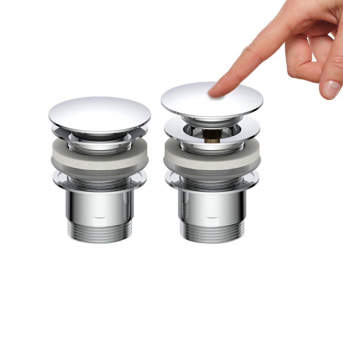 98807330 DAV-1WK vanne d'évacuation, chromé, 1 1/4" x 65 mm vue 5