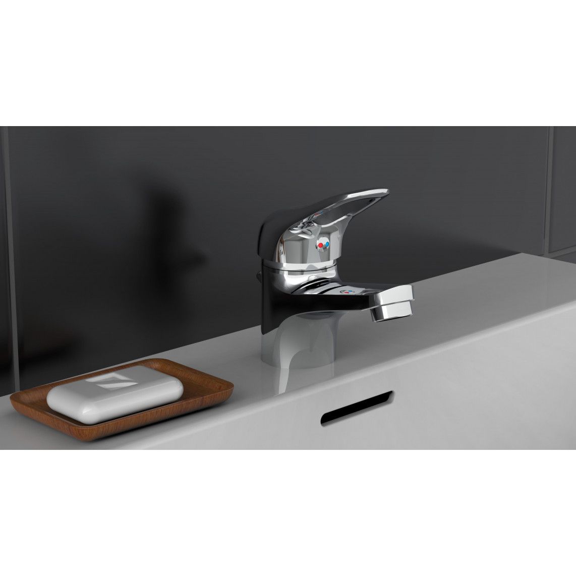 77410 PORTO Wash basin mixer, chrome vue 3