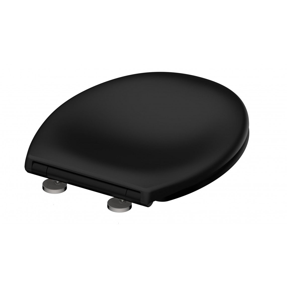 82410 Duroplast WC-zitting zwart, met valrem en afneembaar vue 4
