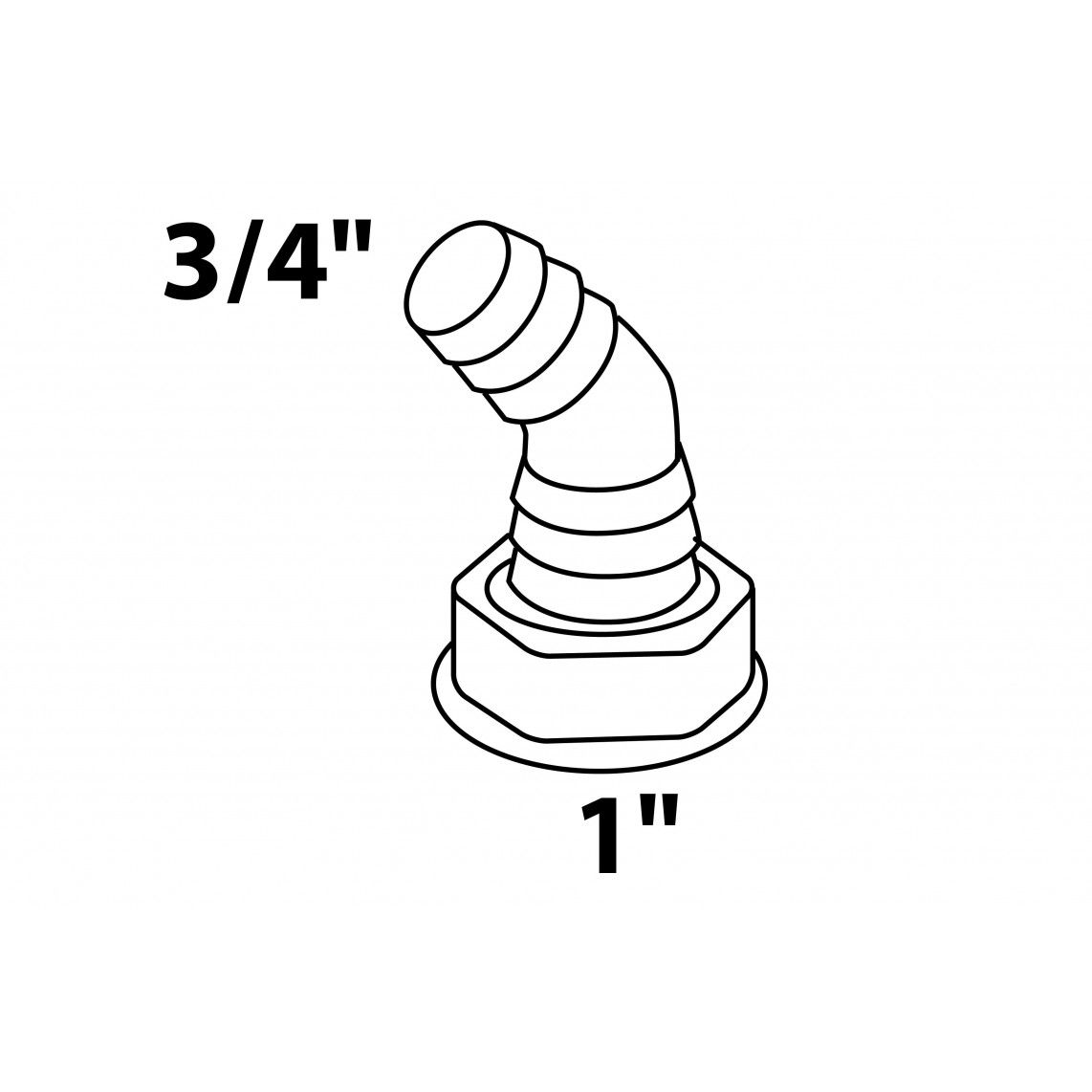 988379113 KS toestelaansluiting 45°, wit, 1"BI x 3/4"T vue 2