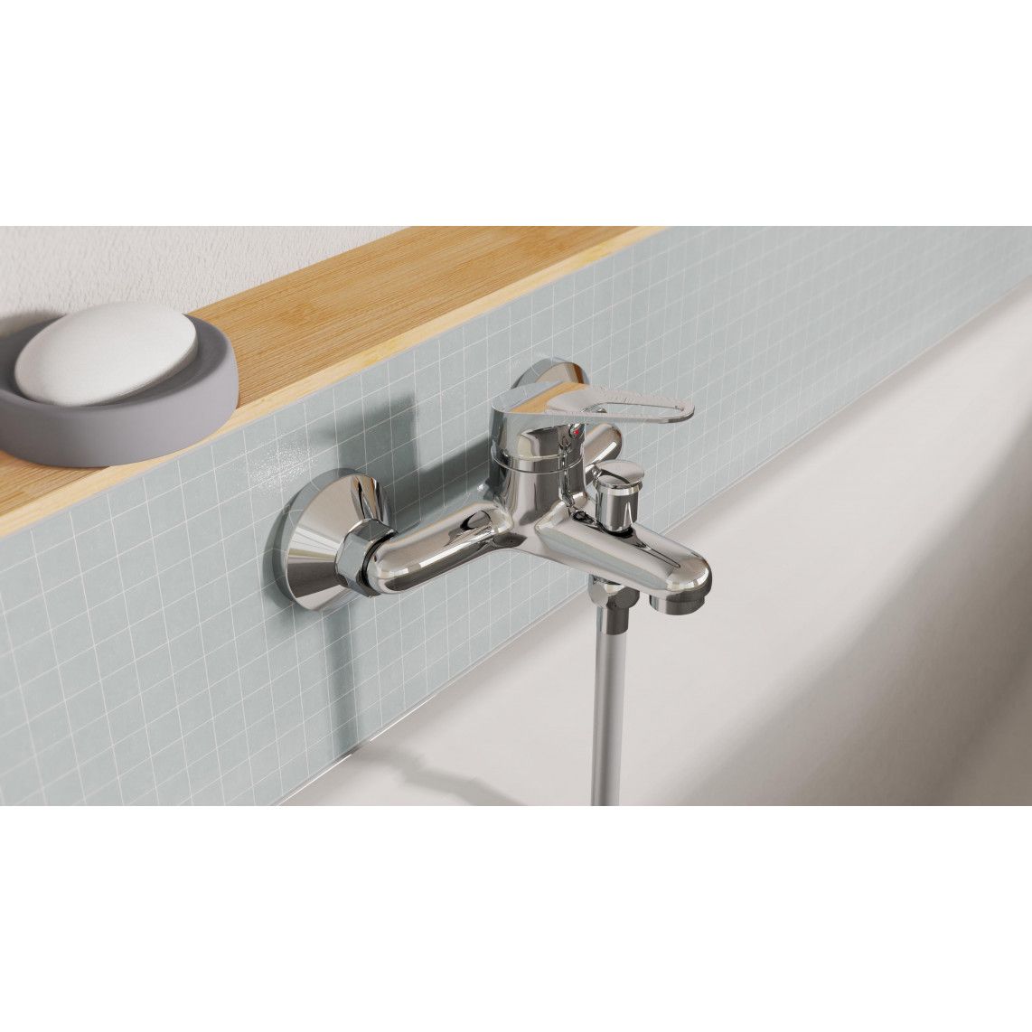 NI023SCR SPEED Mitigeur bain/douche, chromé vue 7