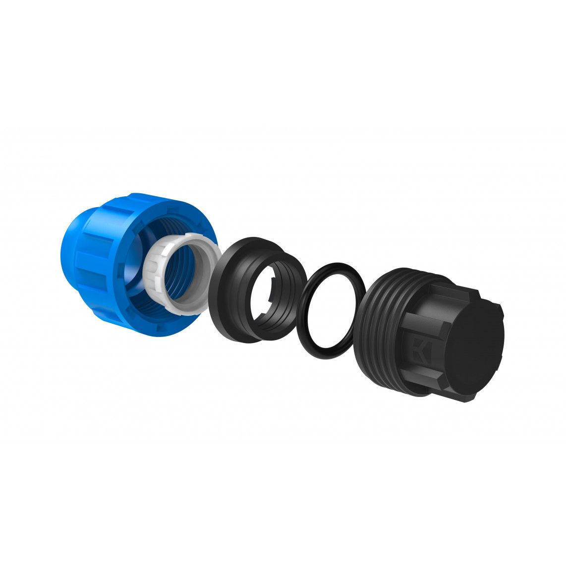 984846517 End piece, PP, 20 mm, clamp fitting for HDPE pipe, DVGW certified vue 3