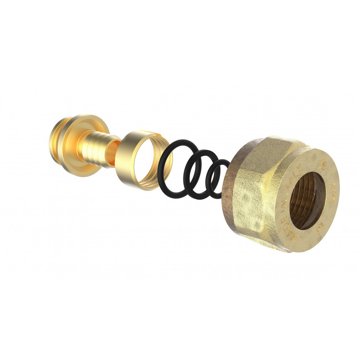 988917355 MS schroefverbinding, blanco, 20 mm x 3/4"BI, knelfitting voor meerlagen buis vue 3