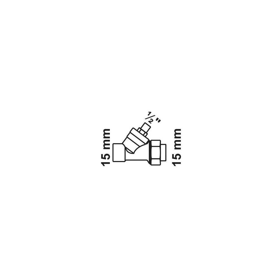 989195055 clapet anti-retour, 15 x 15 mm x 1/2" vue 2