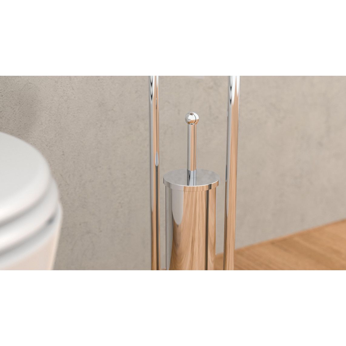 BA0001 staand WC set, chroom vue 9