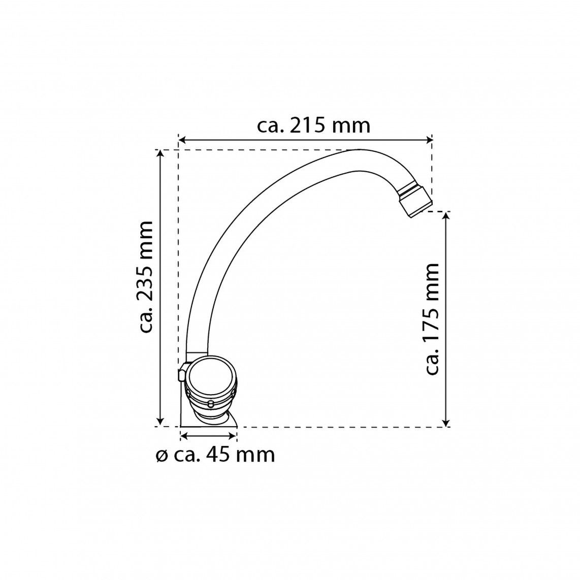 NI182GRCR GRADO Keukenkraan, chroom vue 4