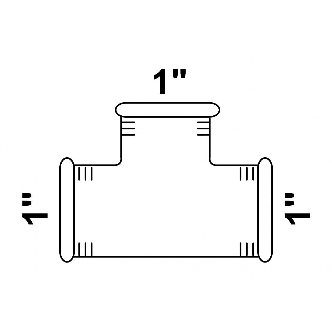 989733055 FM pièce en T, galvanisé, 1" F, (130) vue 2