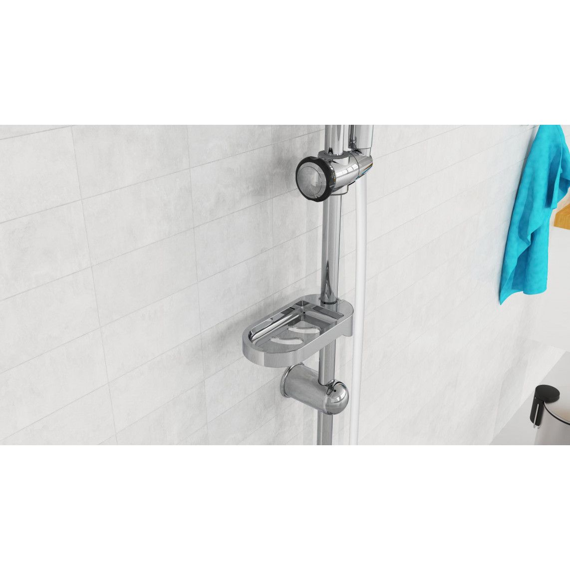 DXLD60087CS DUSCHTRAUM Regendouche set, chroom/wit vue 10