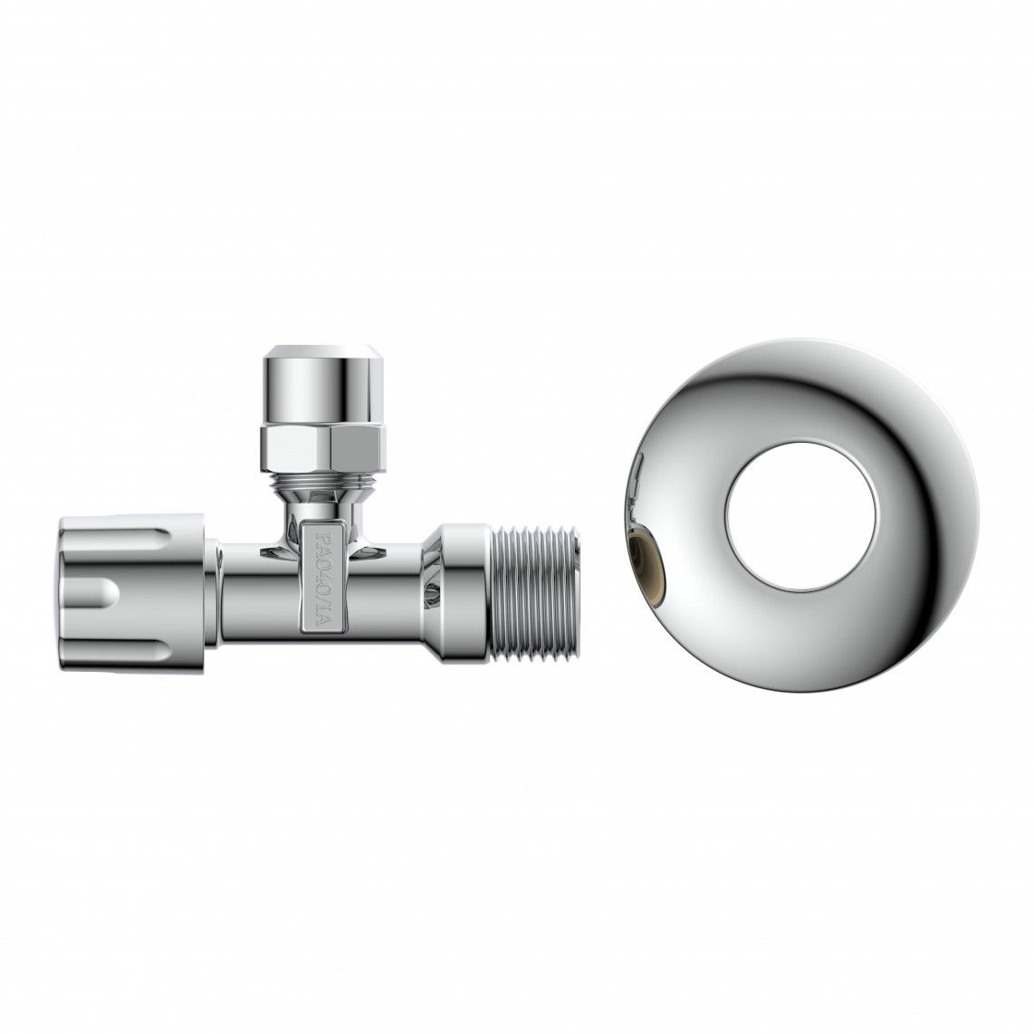 98480410 robinet d'équerre, 1/2" M x 3/8" M x 10 mmQ, avec Rosace de tiroir vue 3