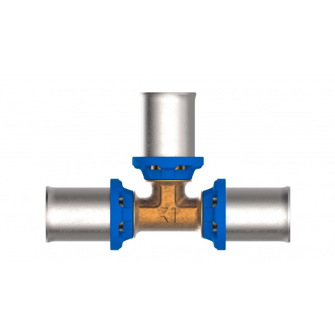 988717155 MS T-stuk, blanco, 16 mm, persfitting voor meerlagen buis vue 2