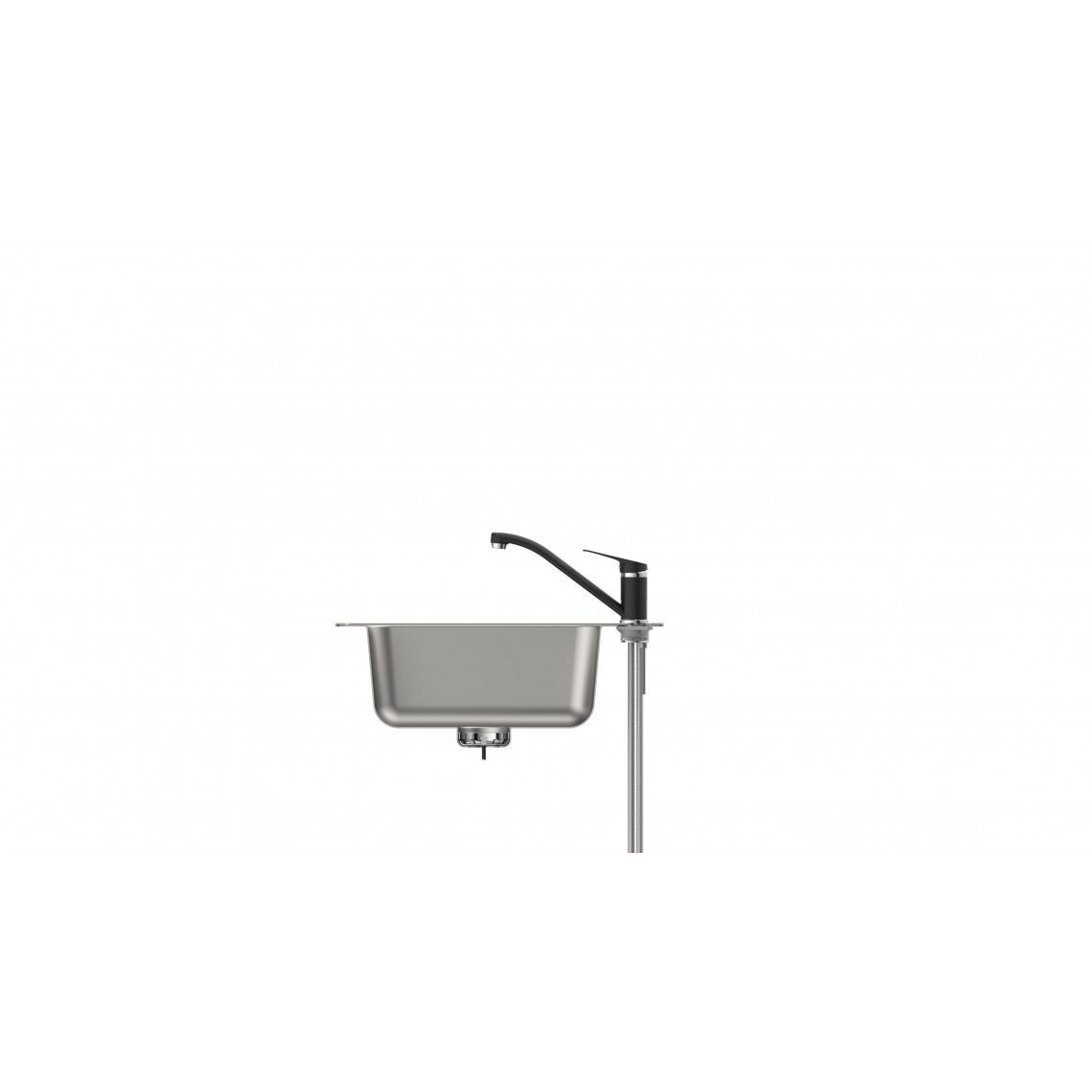NI182SCR-B SPEED Keukenkraan, mat zwart/chroom vue 9