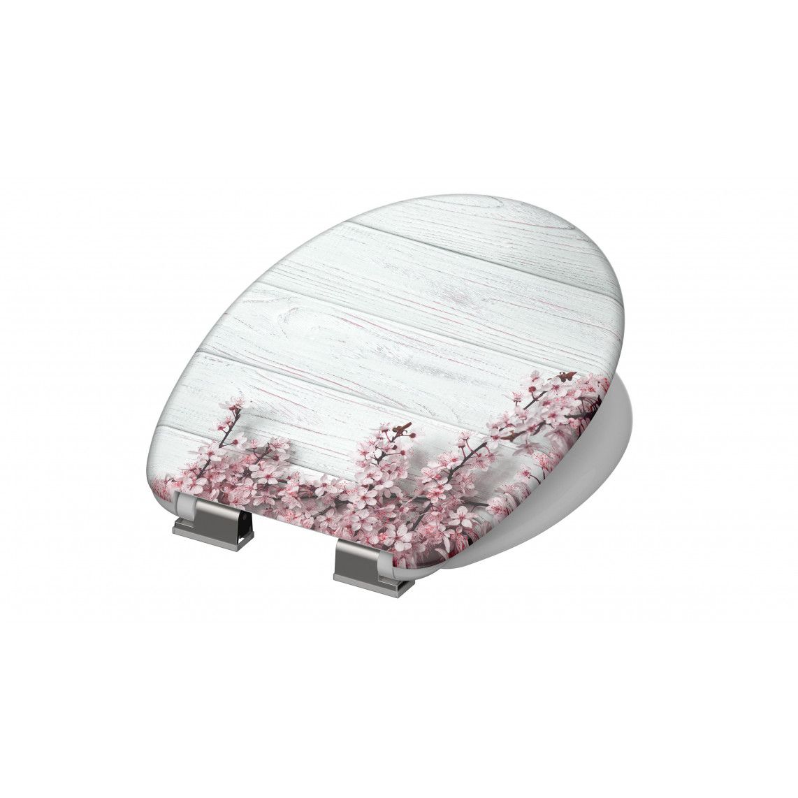 82197 Duroplast Toilet seat FLOWERS& WOOD, with soft close vue 5