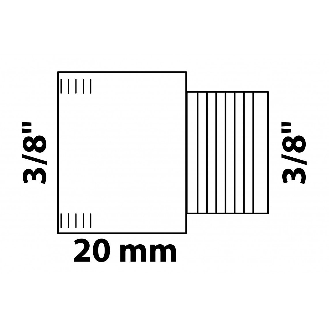 989311155 LT extension de robinet, chromé, 3/8" x 20 mm vue 2