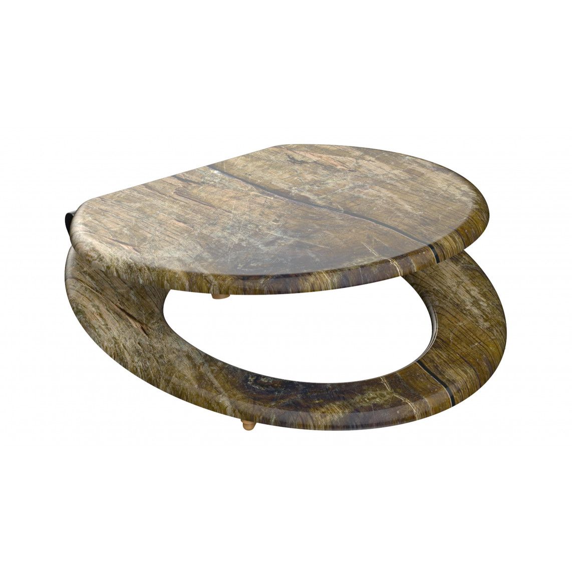 80124 MDF WC-zitting SOLID WOOD, met valrem vue 3