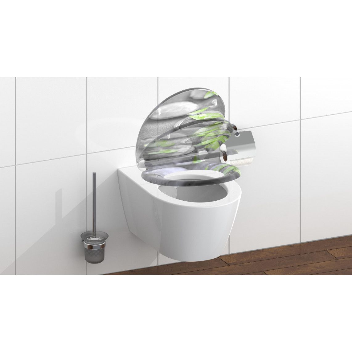 82374 abattant WC en Duroplast STONE, avec frein de chute et déclipsable vue 8