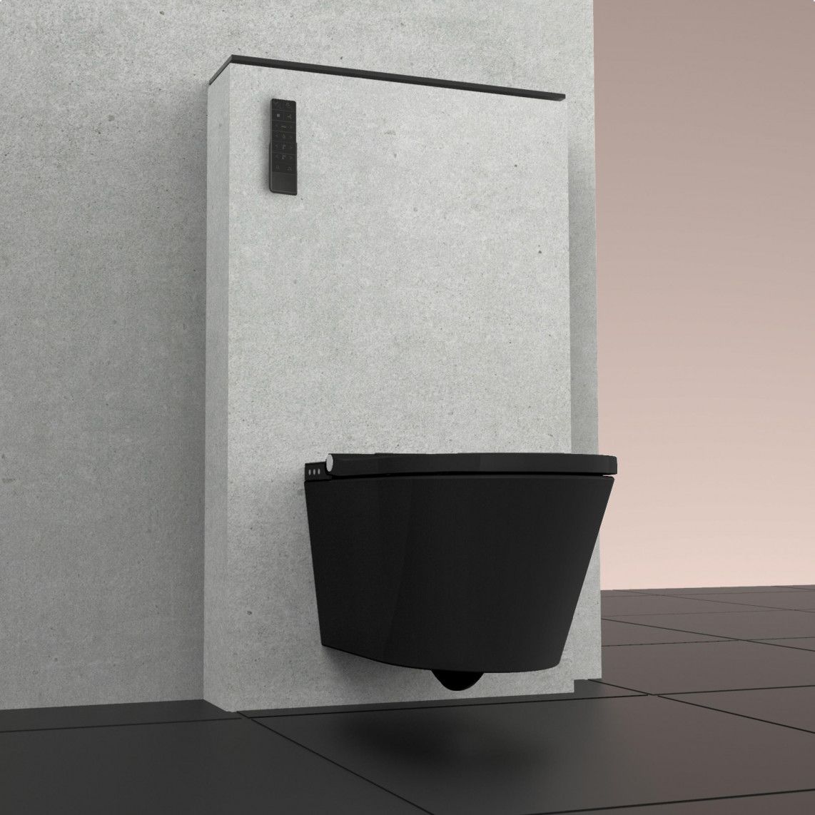 92106 SCHÜTTE abattant WC lavant, sans bride, avec abattant wc, noir vue 4