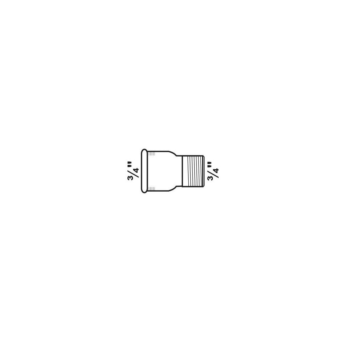 989769255 GI verlengstuk, gegalvaniseerd, 3/4"BI x 3/4"BU, (529a) vue 2