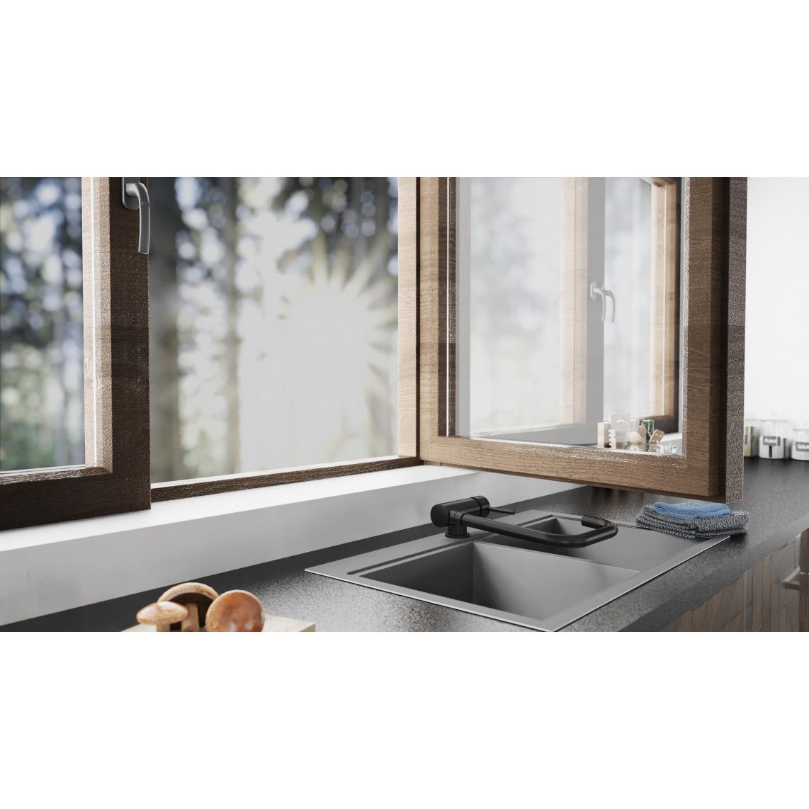 24556 WINDOW Keukenkraan, mat zwart vue 9