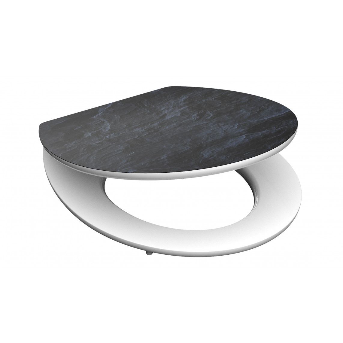 80535 abattant WC en MDF HG BLACK STONE, avec frein de chute vue 3