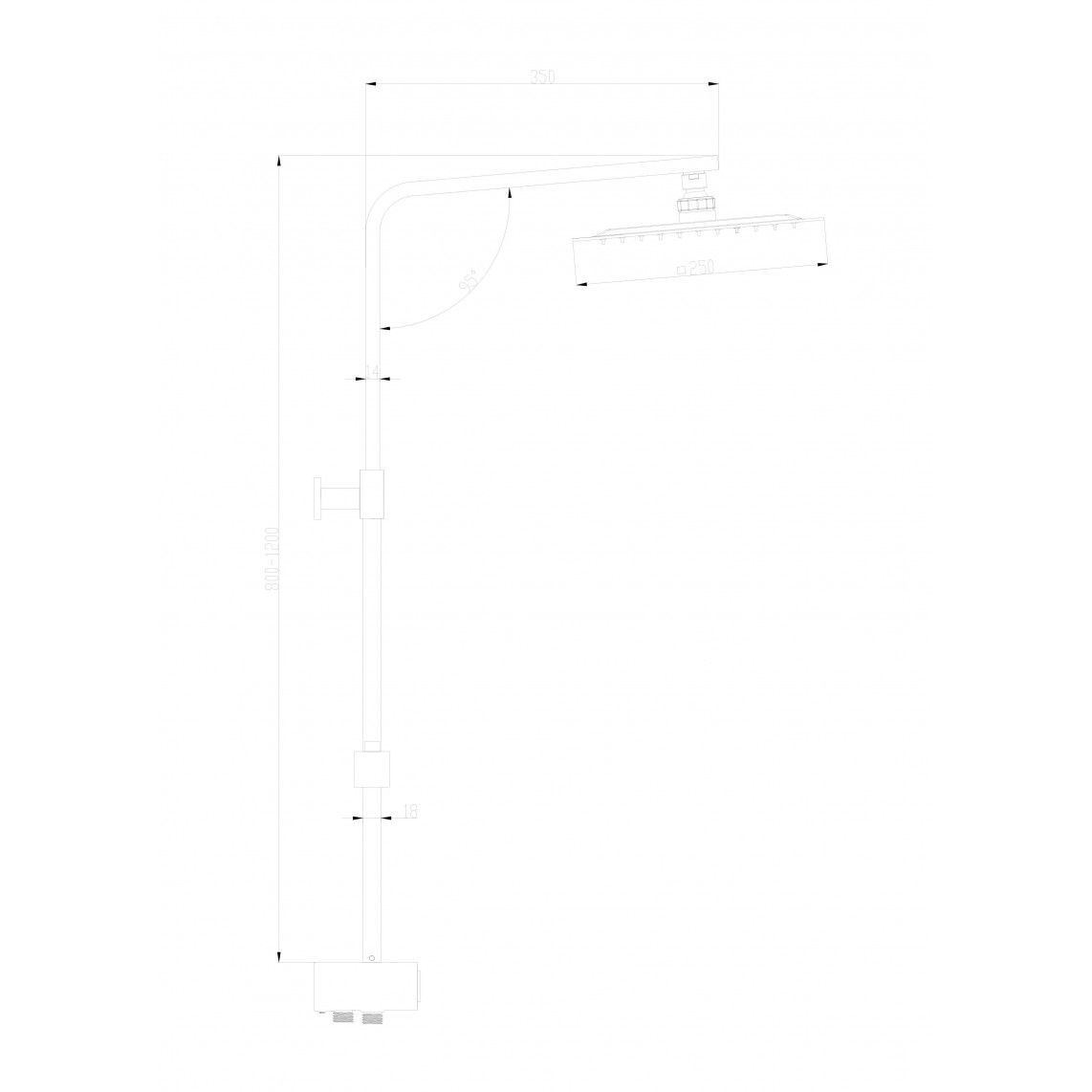 60615 SILVER RAIN Regendouche set, chroom vue 8