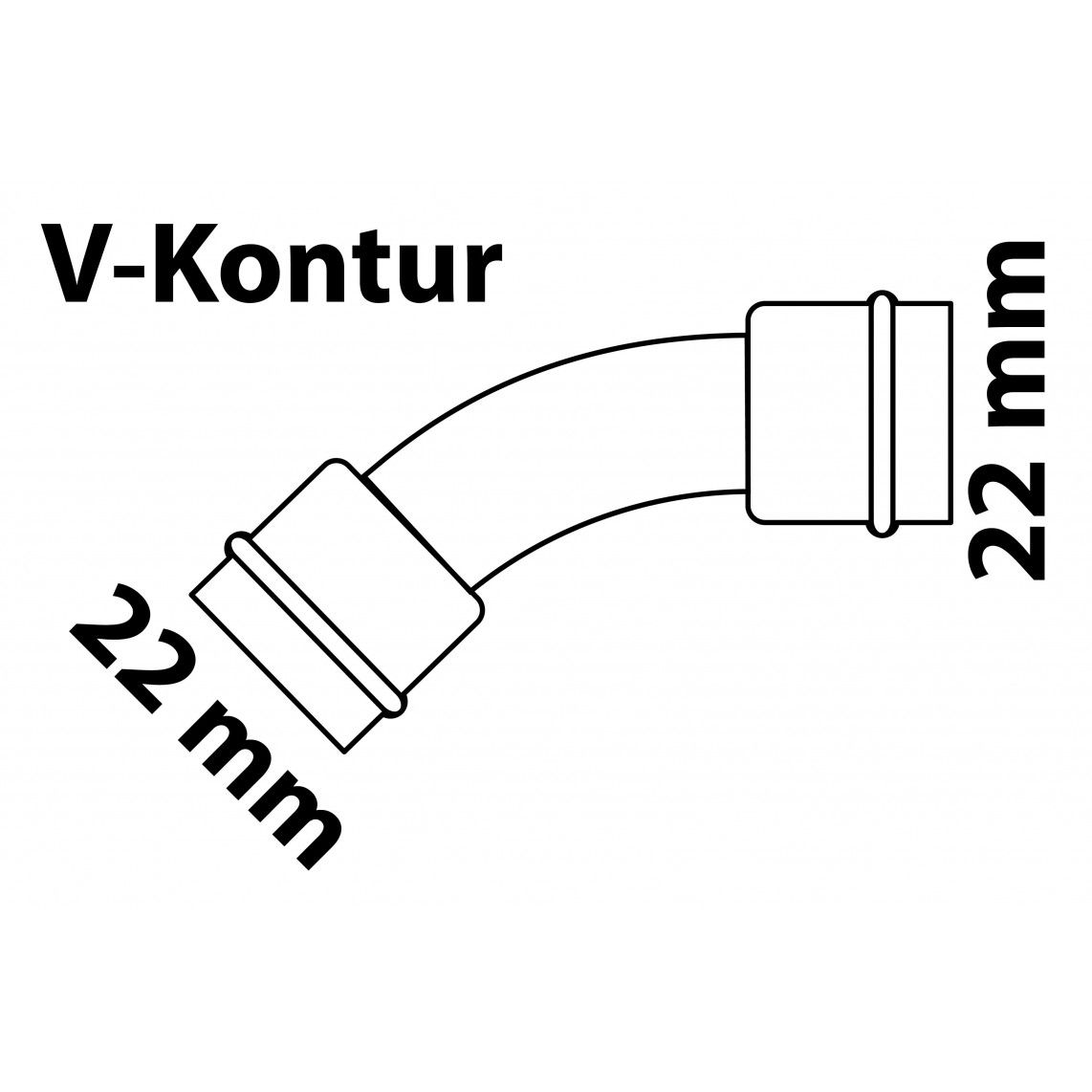 988612454 Elbow 45°, press fitting for copper V-profile, 22 mm, 2 sockets vue 2