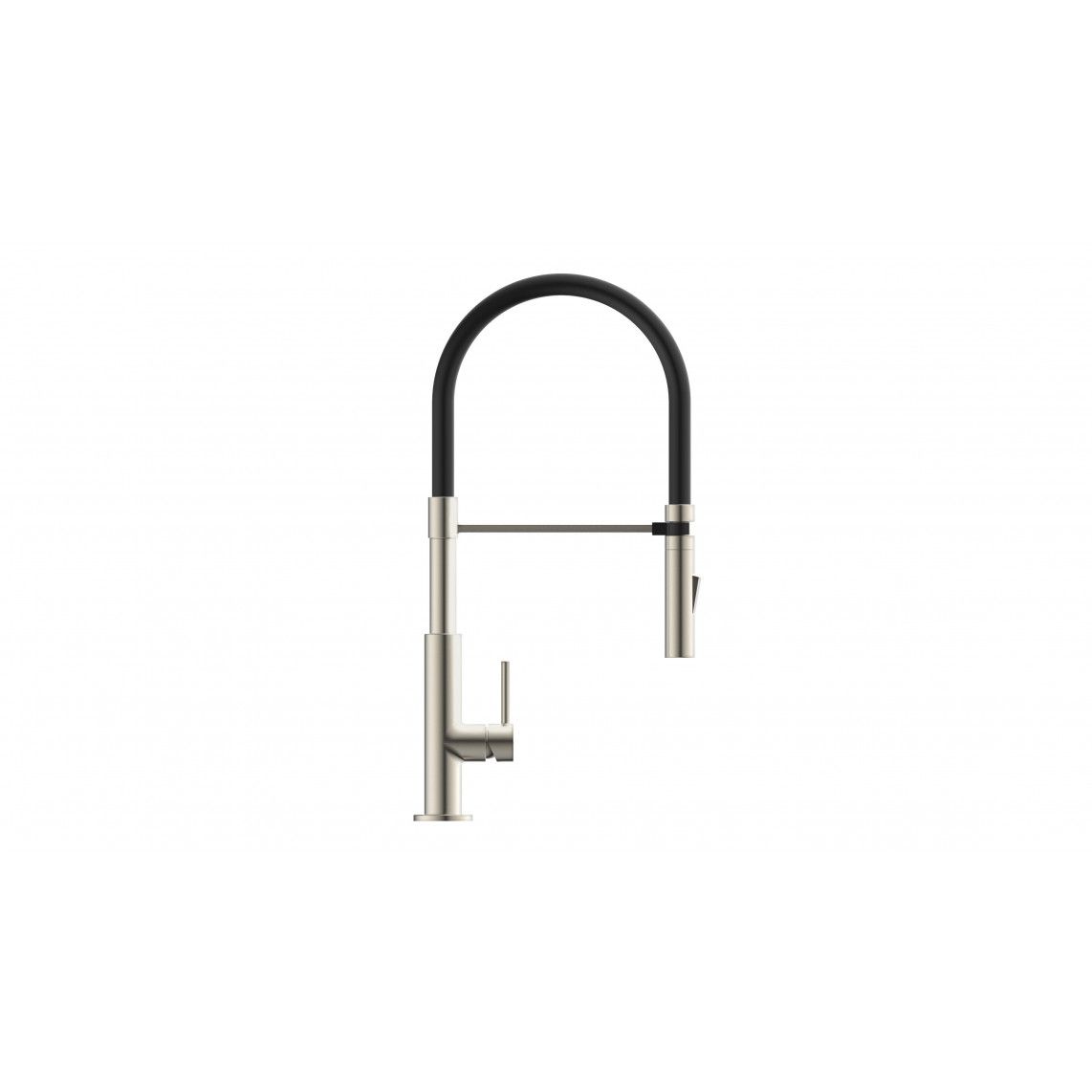 23138 DESIGN Sink mixer, stainless steel look, with soft-touch hose black/red/grey vue 5