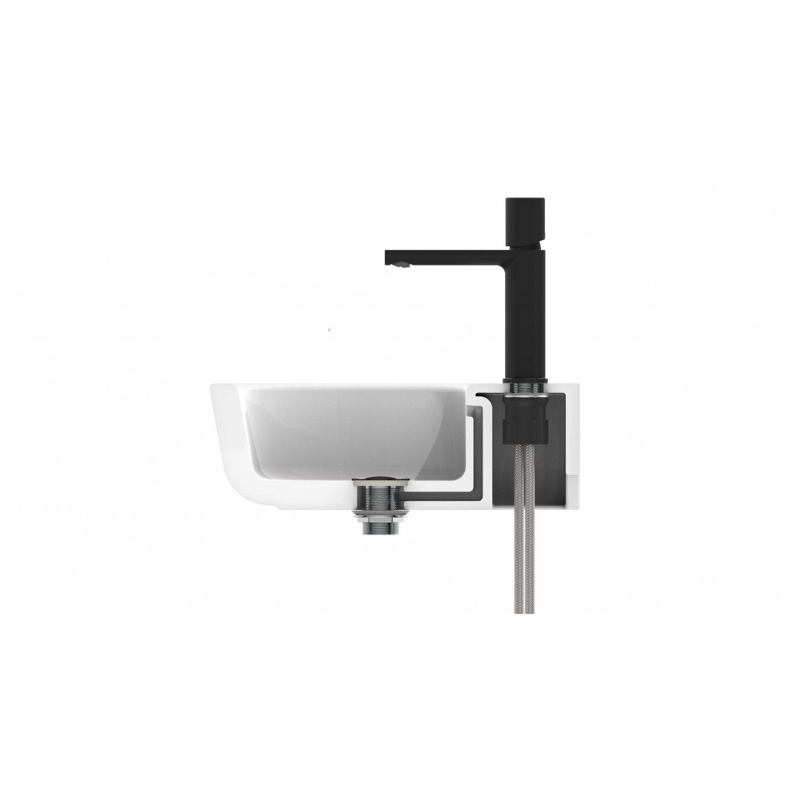 33616 NEW YORK Mitigeur lavabo, noir mat vue 3