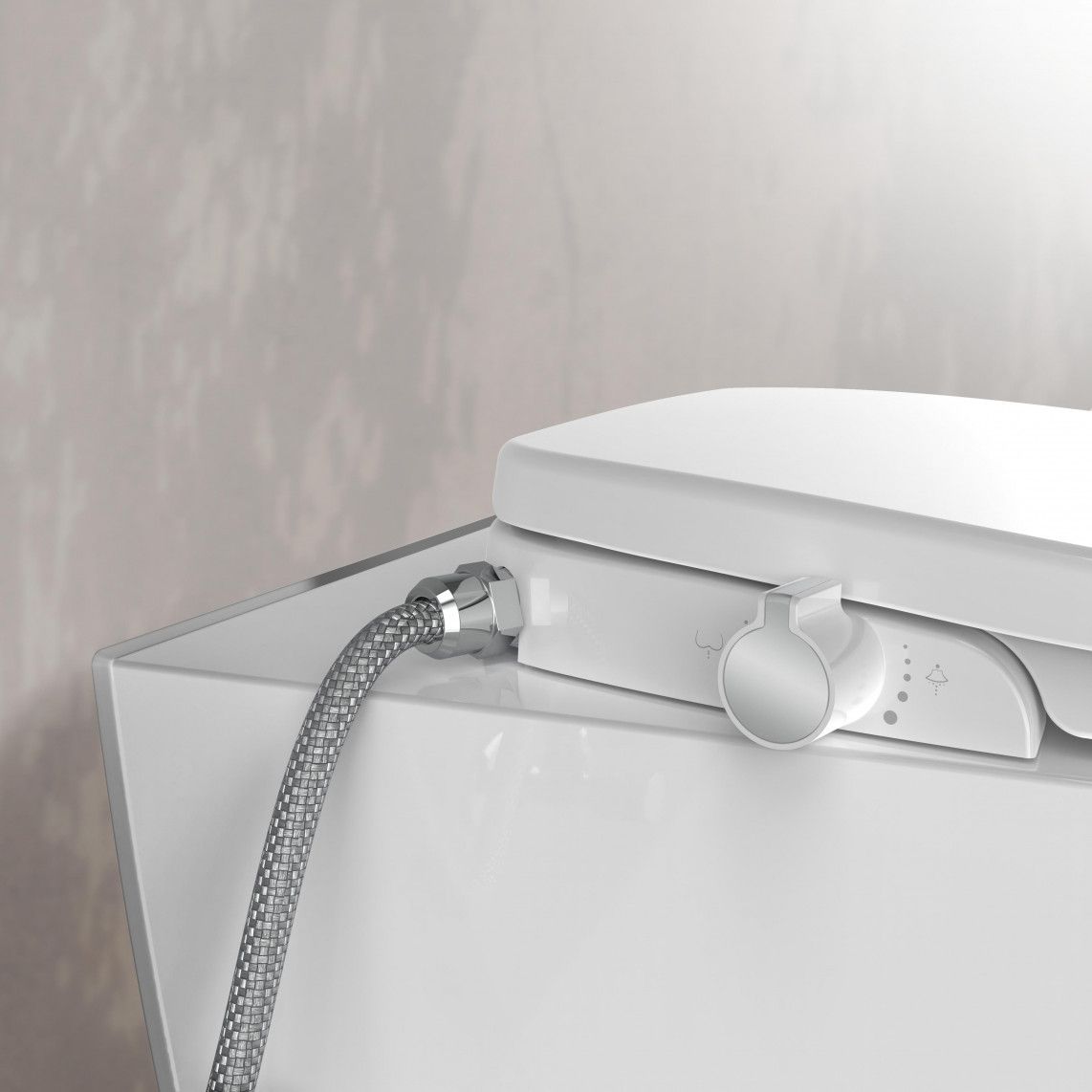 EDDW01 Shower toilet attachment, with soft close and quick release vue 7