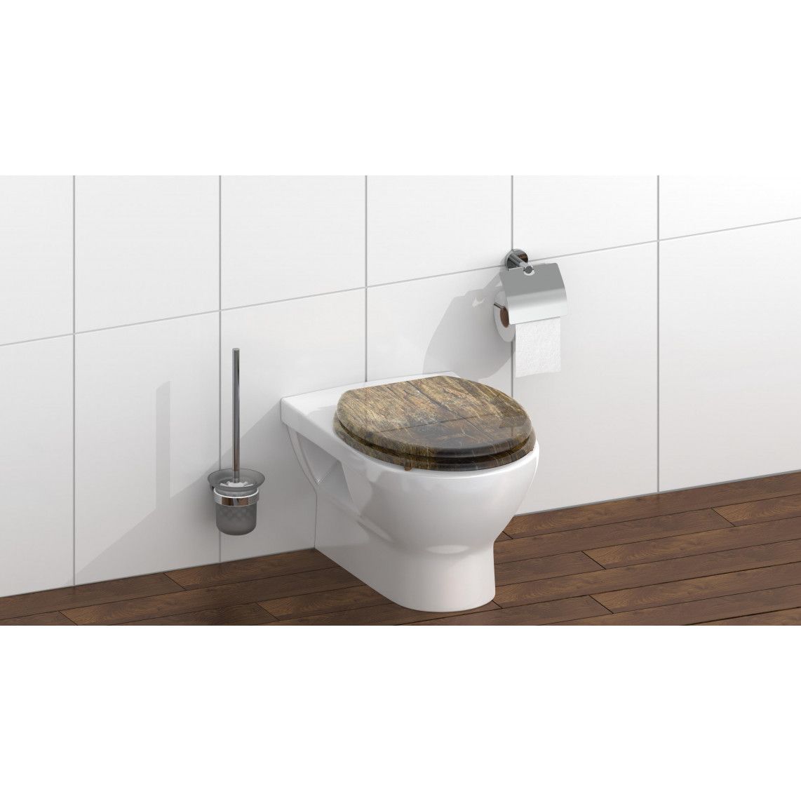 80024 MDF Toilet seat SOLID WOOD vue 8