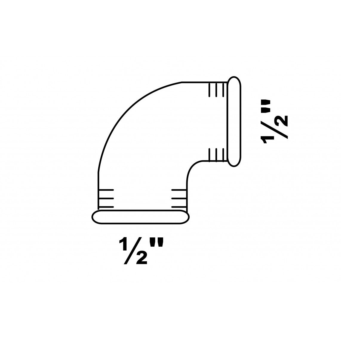 989711060 FM coude 90°, galvanisé, 1/2" F, (90) (5x) vue 2