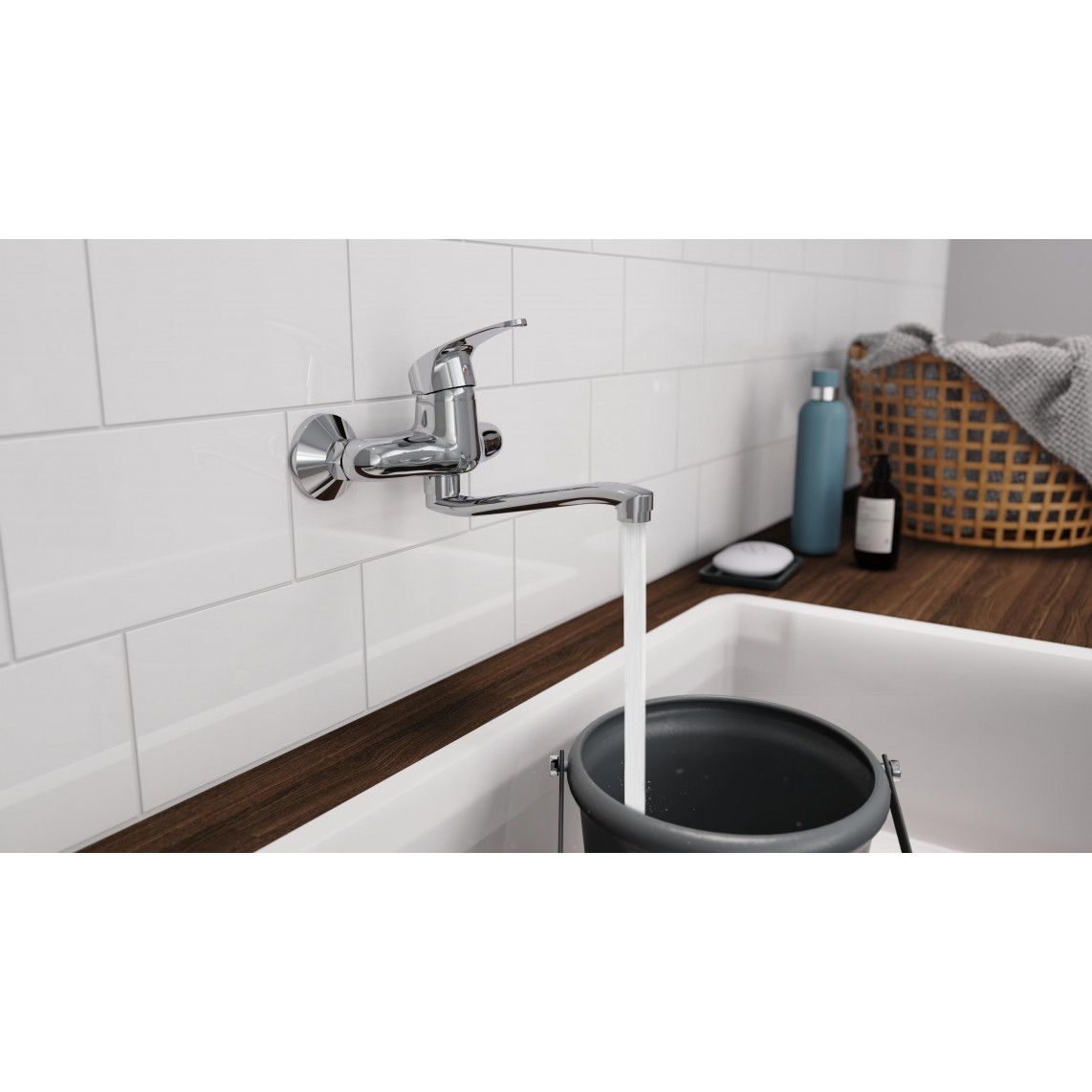 36760 ORAZI Keukenkraan voor wandmontage, chroom vue 8