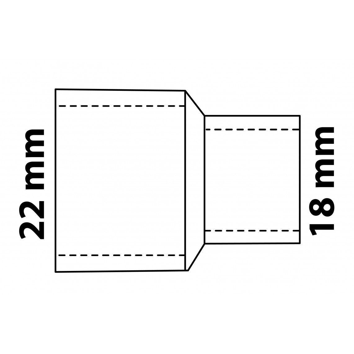 989066055 CU manchon réducteur, vierge, 22 mm x 18 mm, 2 manchons, (5240) vue 3