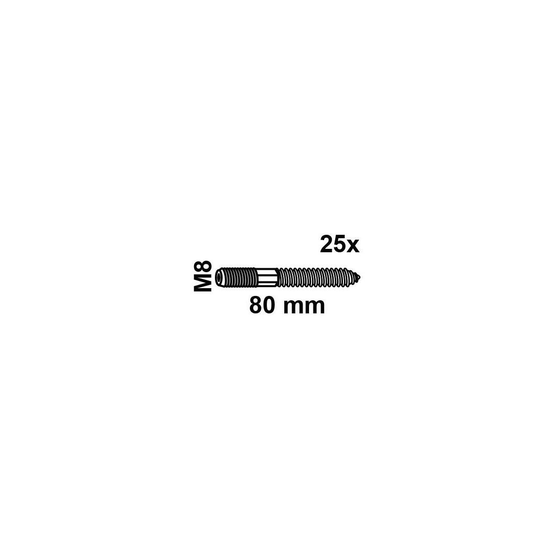973347855 Hanger bolt, M8 x 80 mm (25x) vue 2