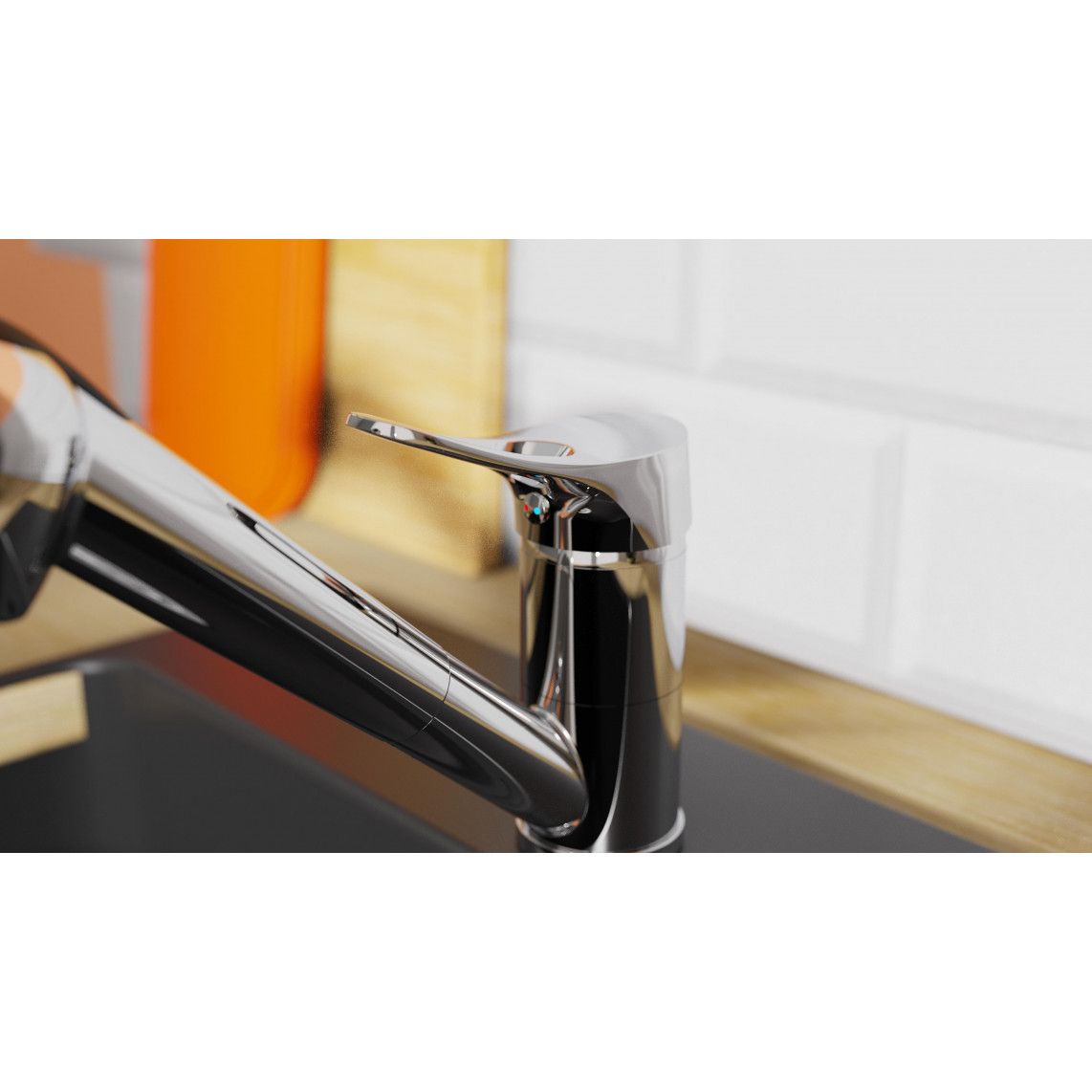NI183VECR VERONA Sink mixer, chrome, with pull-out sprayer vue 11