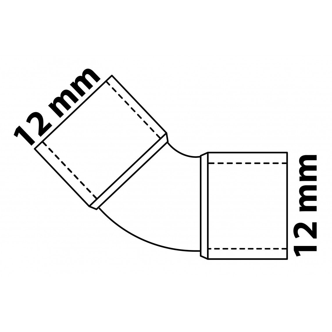 989111055 CU boog 45°, blanco, 12 mm, 2 mofen (5041) vue 3