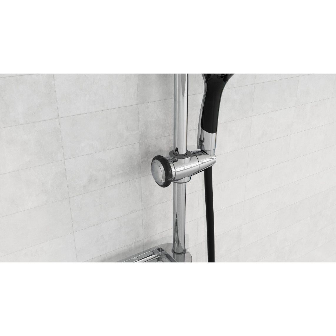DXLD60088CS DUSCHTRAUM Regendouche set, chroom/zwart vue 11