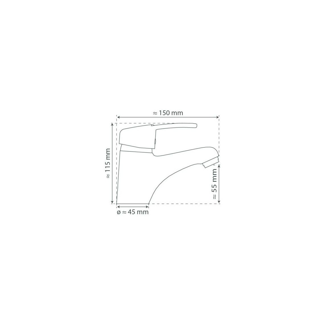 35010 BATONI Mitigeur lavabo, chromé vue 4