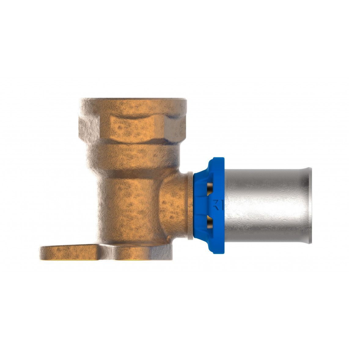 988722155 MS wandplaat, blanco, 16 mm x 1/2"BI, persfitting voor meerlagen buis vue 3