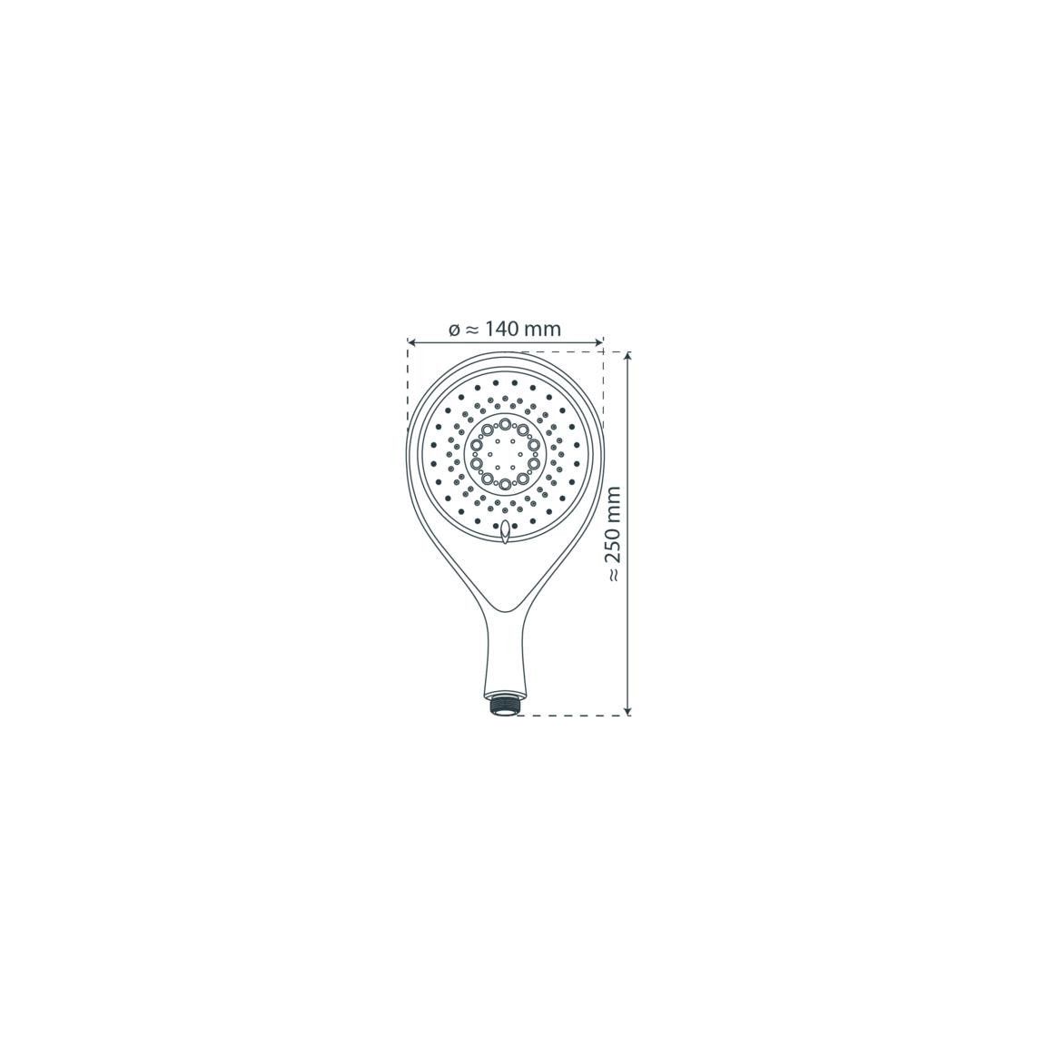 60711 TROPIC Handdouche, chroom vue 2