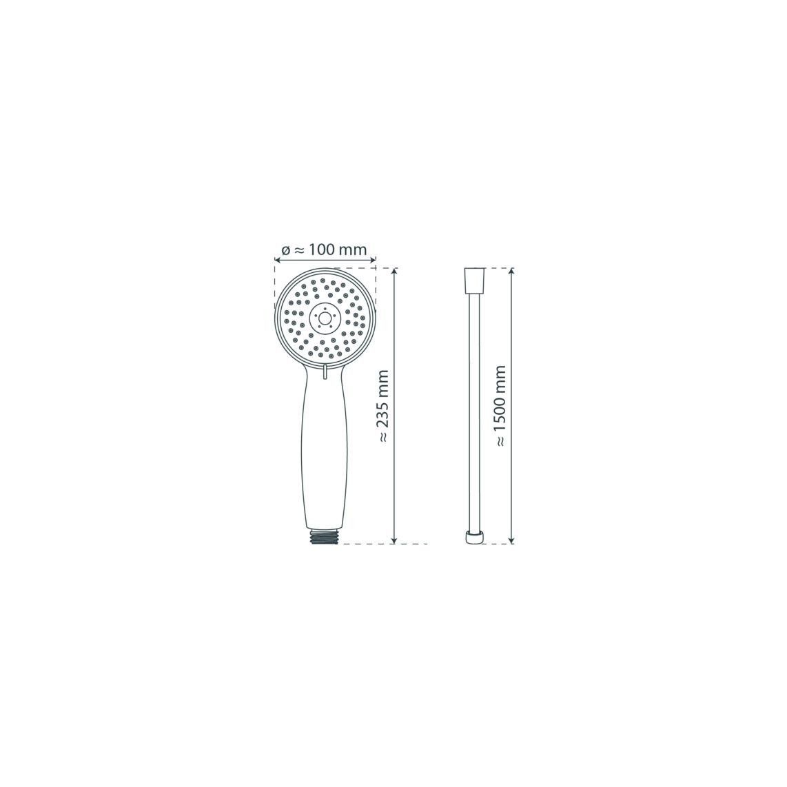 61831 NAPOLI Handdouche set, chroom vue 5