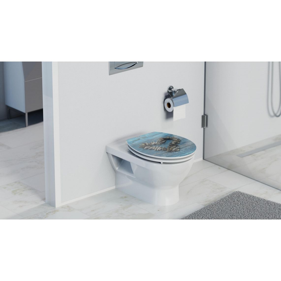80540 MDF HG WC-zitting SHELL HEART, met valrem vue 11